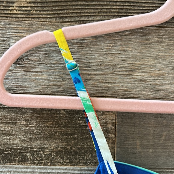 Zara Trafaluc Multicolor Abstract Spaghetti Strap Mini Dress Size XS - Picture 6 of 8